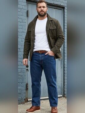 Levi's Levi Strauss & Co Men's Straight Dark Blue Denim Jeans 550 W 40 L 30